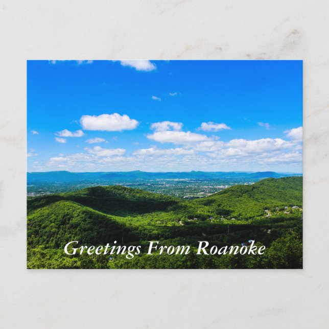 Postal Saludos desde Roanoke (Anverso)