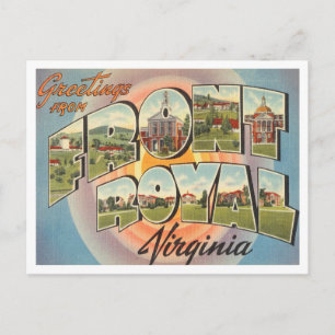 Postal Saludos desde Royal, Virginia Vintage Travel