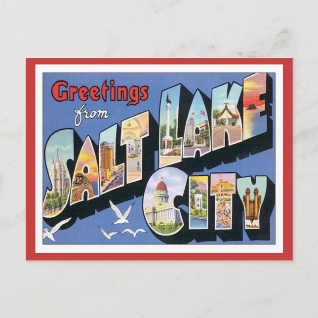 Postal Saludos desde Salt Lake City Utah (Anverso)