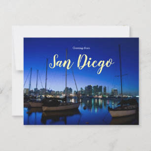 Postal Saludos desde San Diego Postcard Bay California