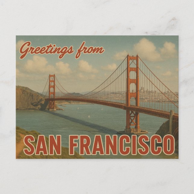 Postal Saludos desde San Francisco (Anverso)