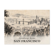 Saludos desde San Francisco Ink Wash