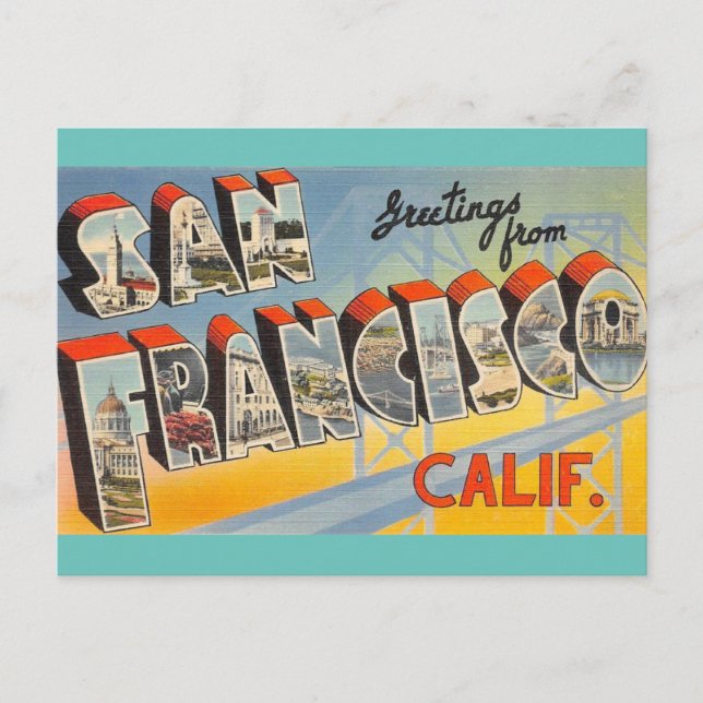 Postal Saludos desde San Francisco Travel Postcard (Anverso)