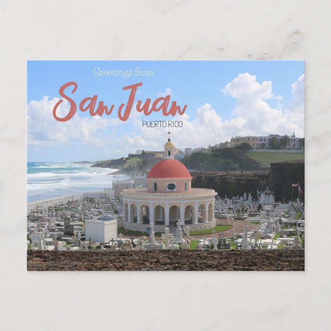 Postal Saludos desde San Juan Puerto Rico (Anverso)