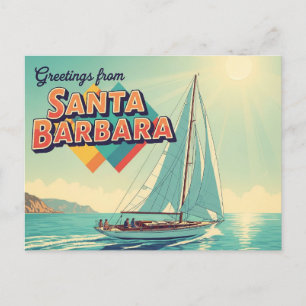 Postal Saludos desde Santa Bárbara California