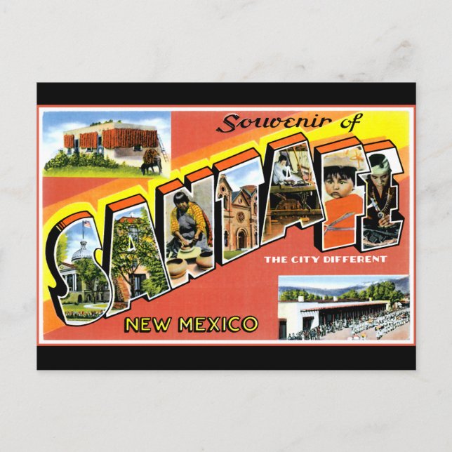 Postal Saludos desde Santa Fe (Anverso)