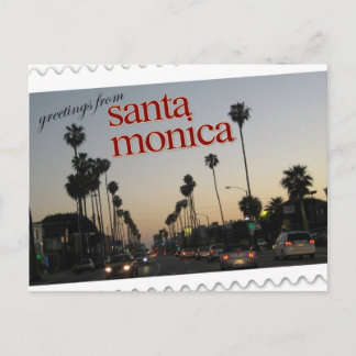 Postal Saludos desde Santa Mónica, California