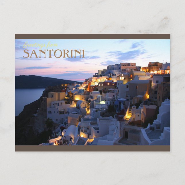 Postal Saludos desde Santorini (Anverso)