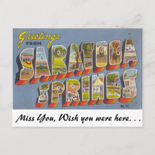 Postal Saludos desde Saratoga Springs