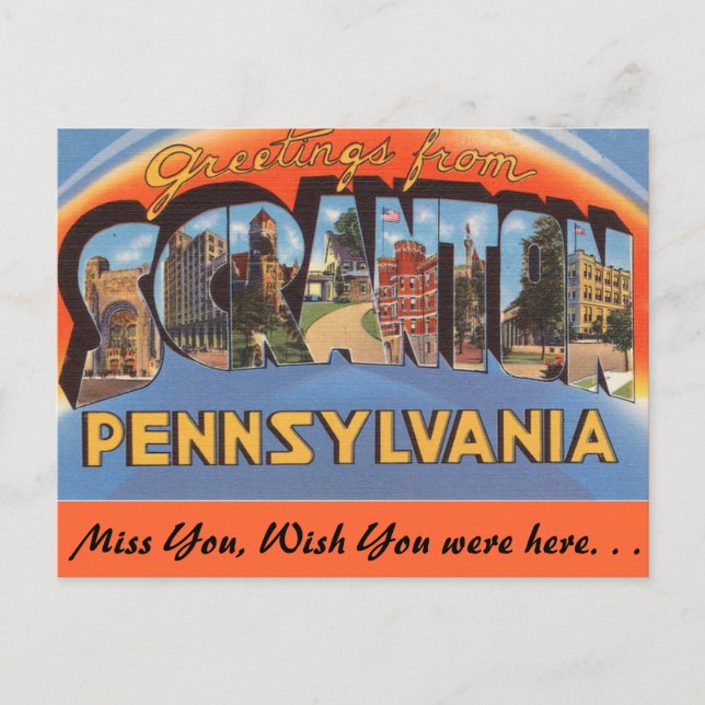 Postal Saludos desde Scranton (Anverso)