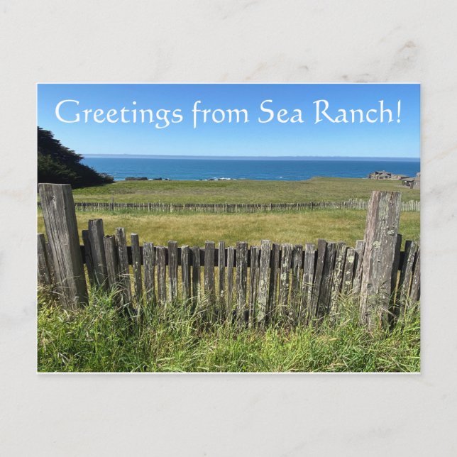 Postal Saludos desde Sea Ranch (Anverso)