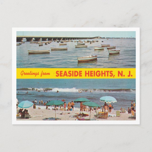 Postal Saludos desde Seaside Heights, New Jersey Travel (Anverso)