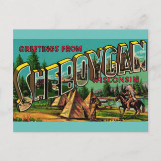 Postal Saludos desde SHEBOYGAN WISCONSIN