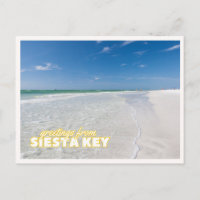 Saludos desde Siesta Key Florida Beach Vintage