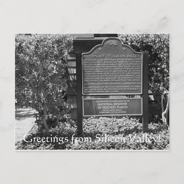 Postal ¡Saludos desde Silicon Valley! (Anverso)