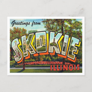 Postal Saludos desde Skokie, Viaje del Viaje de Illinois