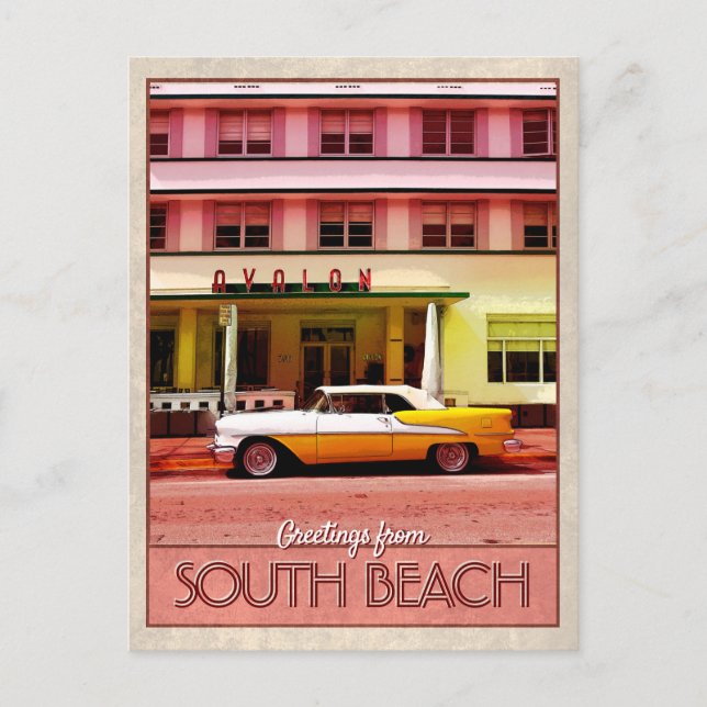 Postal Saludos desde South Beach (Anverso)