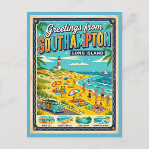 Postal Saludos desde Southampton Long Island NY