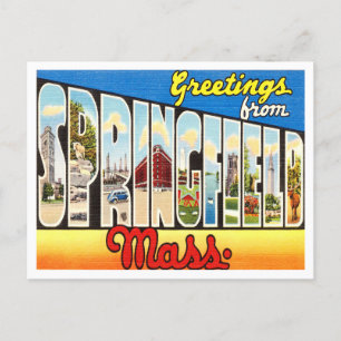 Postal Saludos desde Springfield, Massachusetts Travel