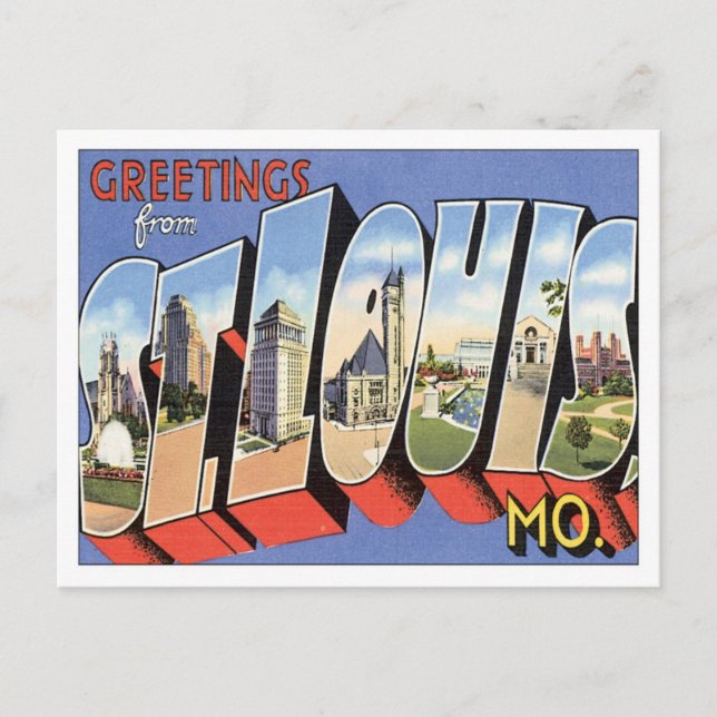 Postal Saludos Desde St.Louis Missouri (Anverso)
