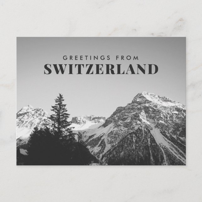 Postal Saludos desde Suiza (Anverso)