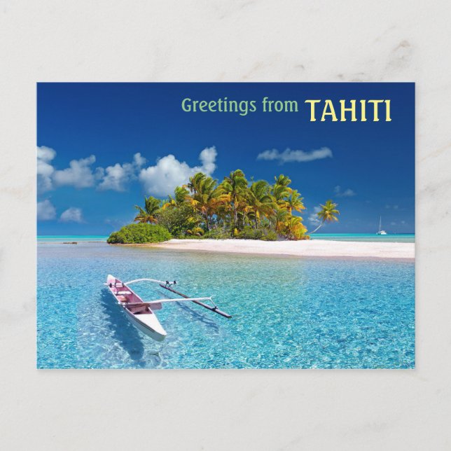 Postal Saludos desde Tahití (Anverso)