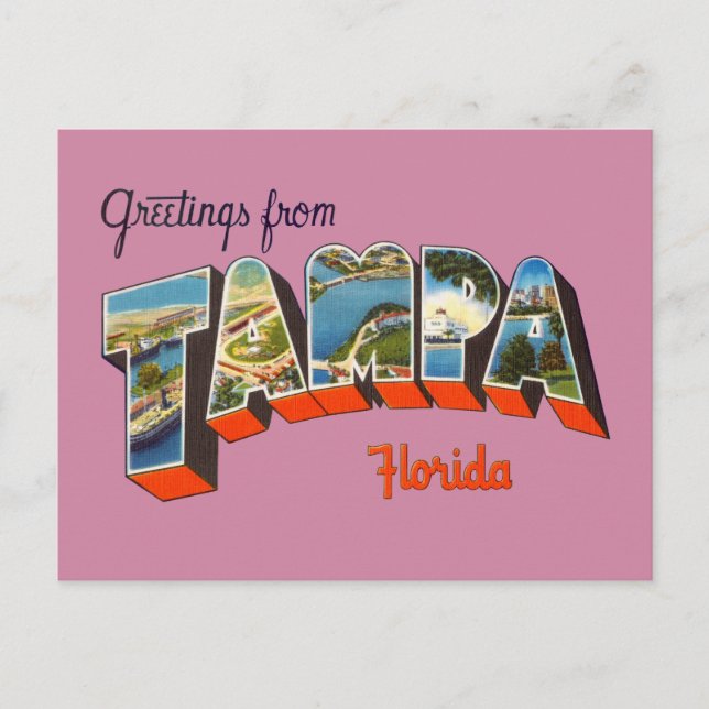 Postal Saludos desde Tampa, Florida (Anverso)