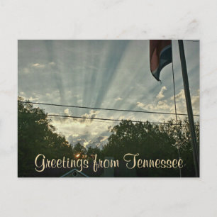 Postal SALUDOS DESDE TENNESSEE foto dinámica de puesta de