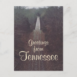 Postal SALUDOS DESDE TENNESSEE fotografía de ferrocarril