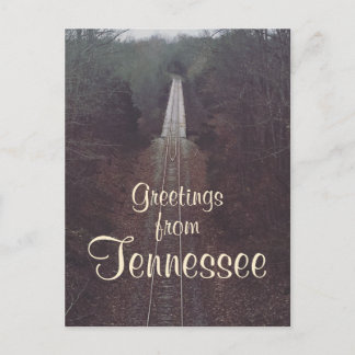 Postal SALUDOS DESDE TENNESSEE fotografía de ferrocarril