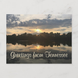 Postal SALUDOS DESDE TENNESSEE fotografía del atardecer e