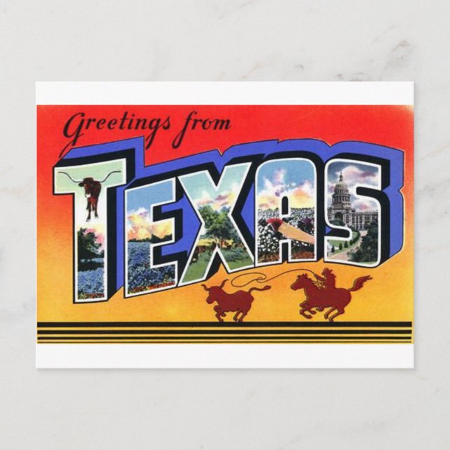 Postal Saludos desde Texas (Anverso)