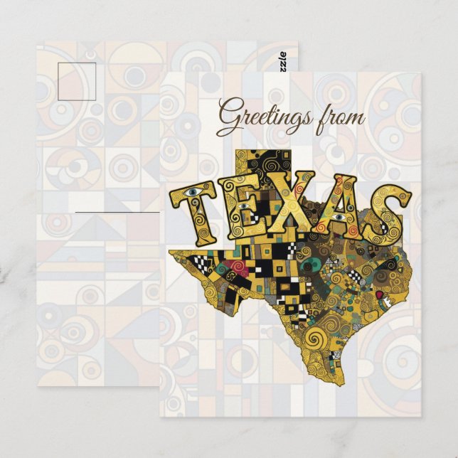 Postal Saludos desde Texas (Anverso / Reverso)