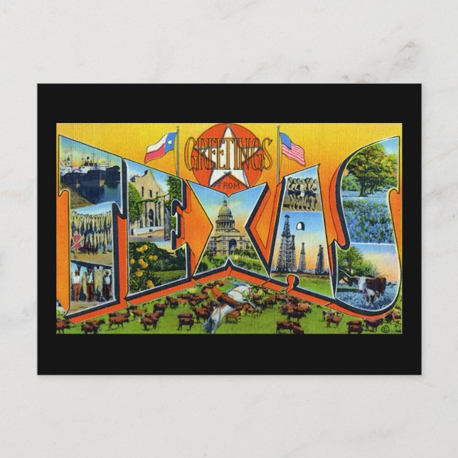 Postal Saludos desde Texas (Anverso)