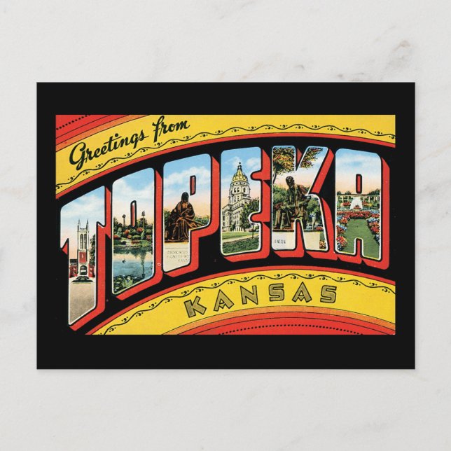Postal Saludos desde Topeka, Kansas (Anverso)