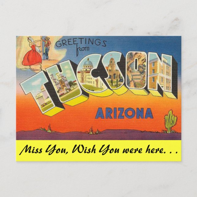 Postal Saludos desde Tucson (Anverso)