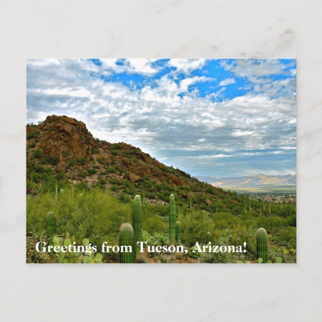 Postal ¡Saludos desde Tucson, Arizona! (Anverso)
