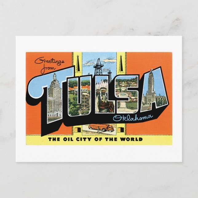 Postal Saludos desde Tulsa, Oklahoma (Anverso)