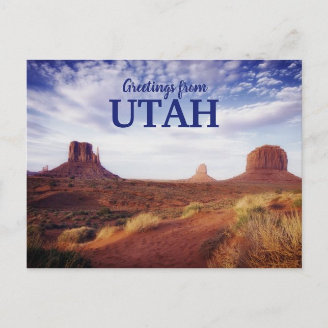 Postal Saludos desde Utah Desert Travel Postcard (Anverso)