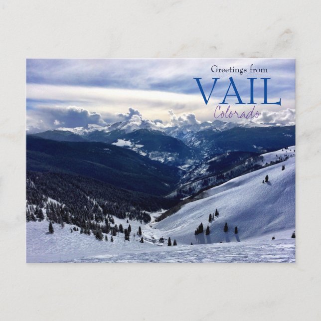 Postal Saludos desde Vail Colorado Escénico (Anverso)