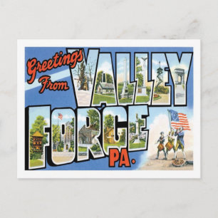 Postal Saludos desde Valley Forge Pennsylvania US City