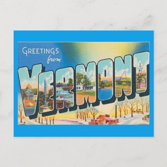 Postal Saludos desde Vermont (Anverso)
