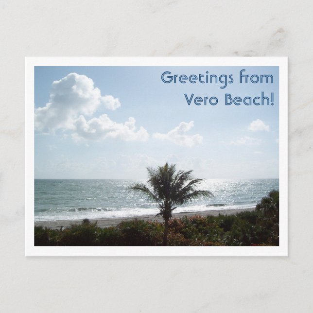 Postal ¡Saludos desde Vero Beach! (Anverso)