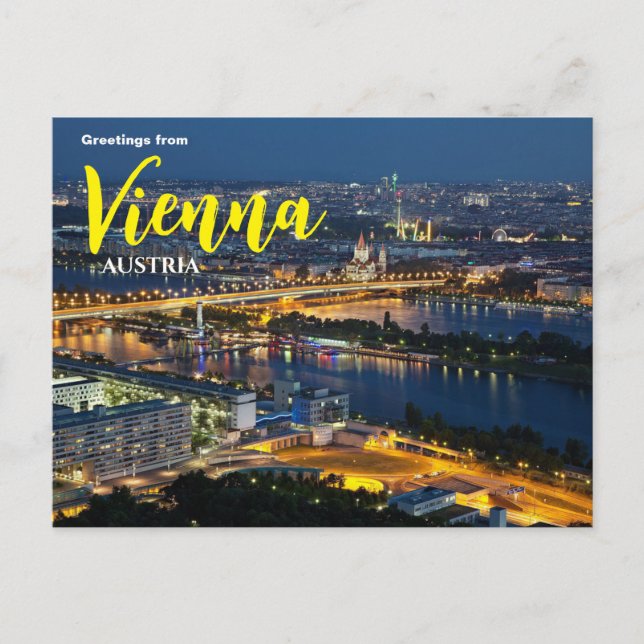 Postal Saludos desde Viena Austria Postcard (Anverso)