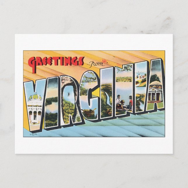 Postal Saludos desde Virginia (Anverso)