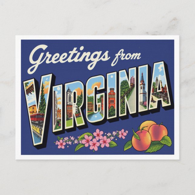 Postal Saludos desde Virginia (Anverso)