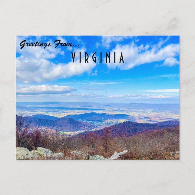Postal Saludos desde Virginia Postcard (Anverso)