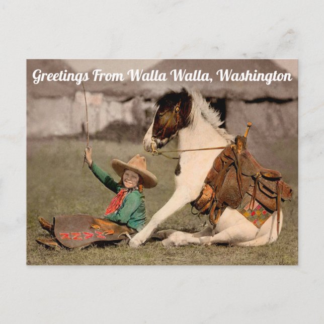 Postal Saludos Desde Walla Walla, Postcard De Washington (Anverso)