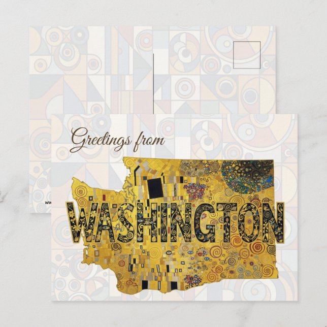Postal Saludos desde Washington (Anverso / Reverso)