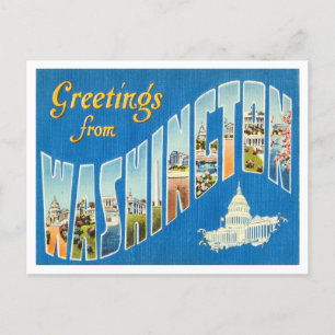 Postal Saludos desde Washington, D. C. C. Viajes de época